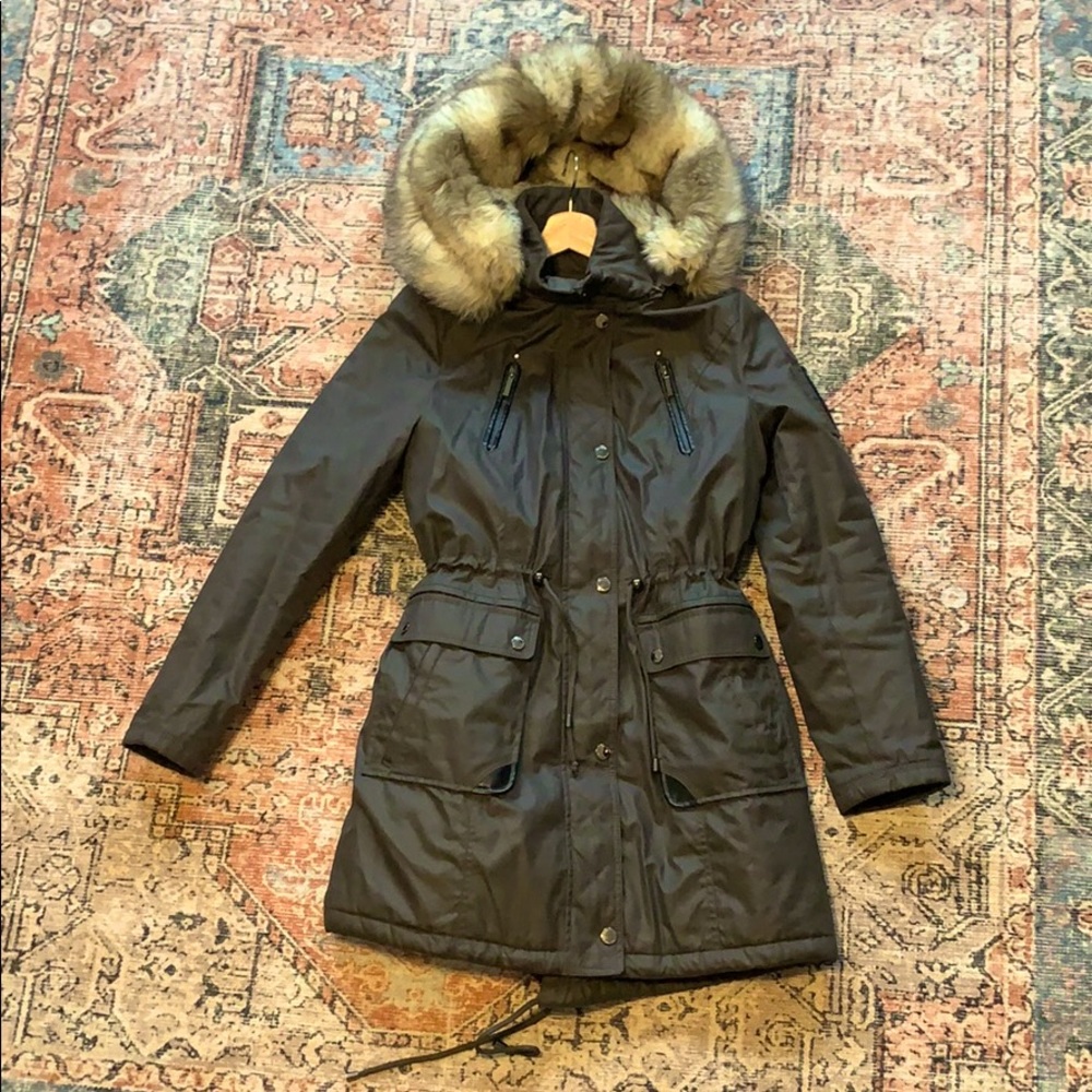 Barely worn grey anorak jacket